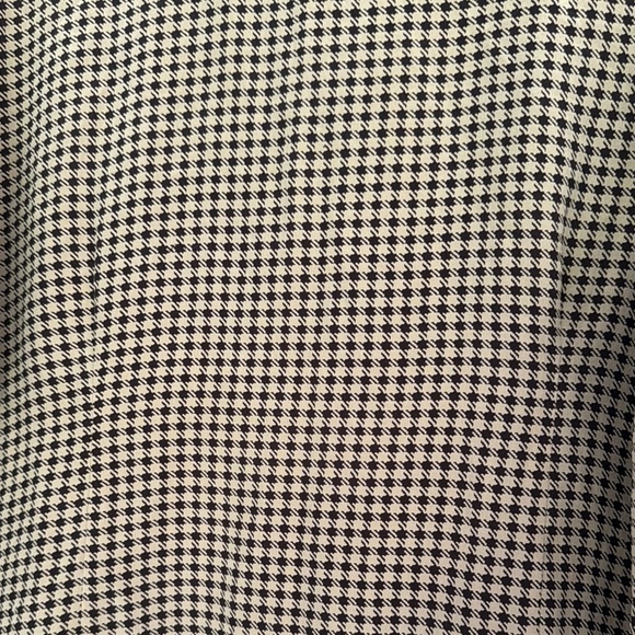 Contemporaine 100% Silk Houndstooth Brown Blouse - Picture 7 of 8